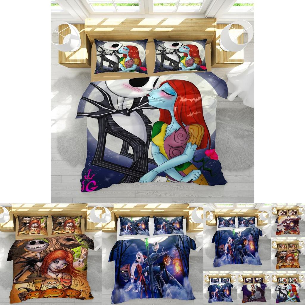 Luxuriöses 3-teiliges The Nightmare Before Christmas Bettwäscheset für ultimativen Komfort