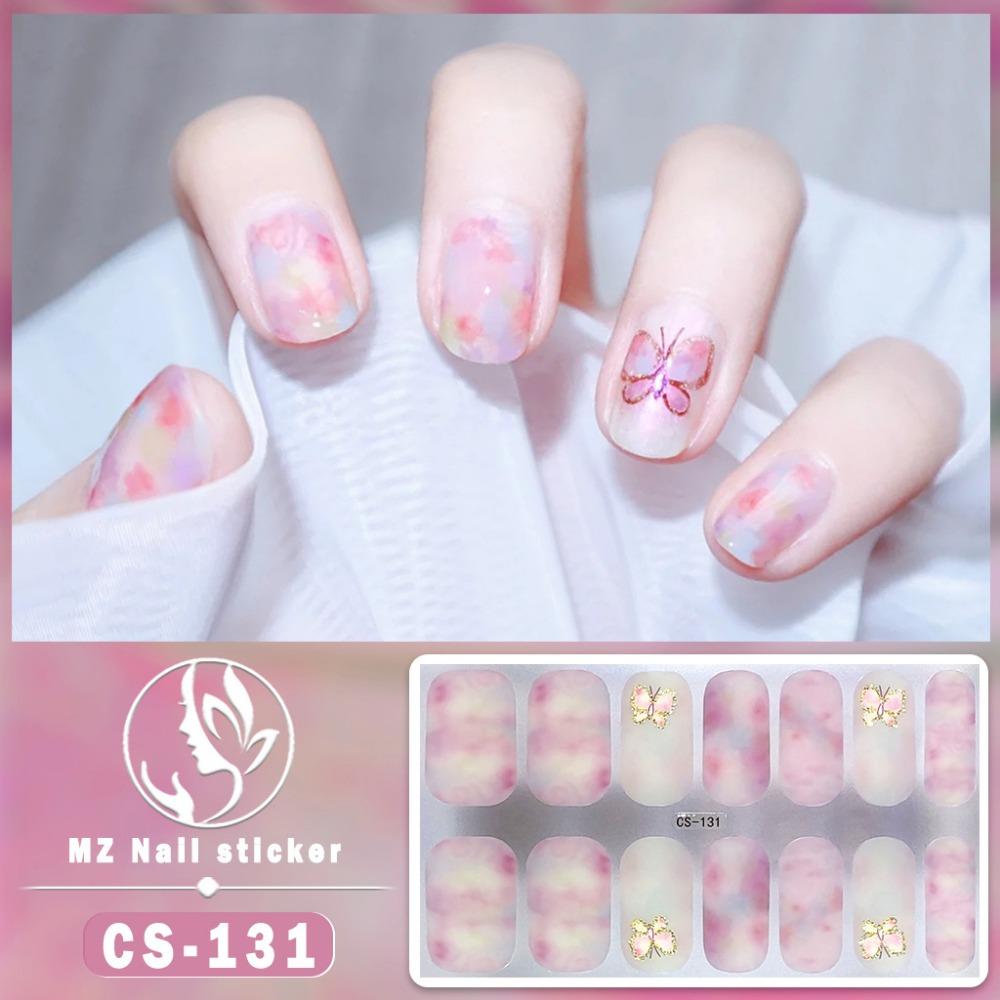 CS voděodolná gelová fólie na nehty bez pečení plná samolepka kontrastní barva tygří hlava nail art fólie papír fólie na nehty papír nálepka