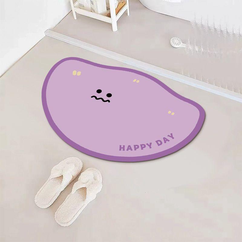 

Диатомовая грязь мультяшный смешной цвет ванная комната ванная комната противоскользящий абсорбирующий быстросохнущий коврик для пола в помещении с обивкой ковер для спальни 40x60cm15.7x23.6in