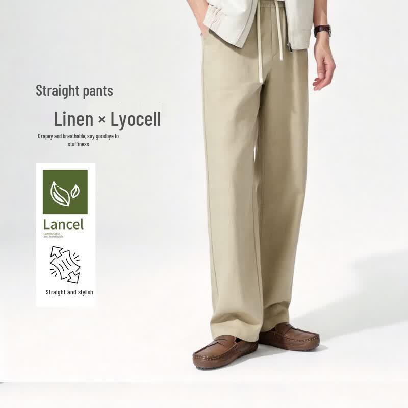 TOGISSE Men s Lyocell Blend Cool-Feel Straight-Leg Casual Pants 2XL