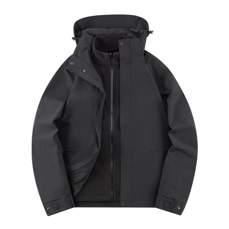3-in-1 Removable Fleece-Lined Outdoor Jacket Men Women Waterproof Windproof Warm Winter Hiking Skiing Camping Coat