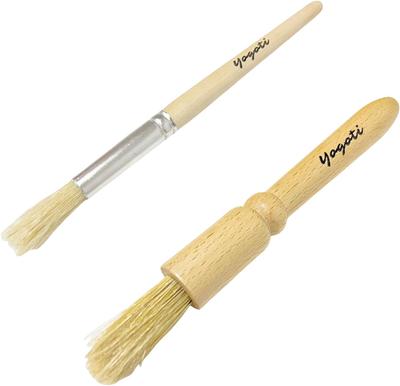 YOGOTI Coffee Mill Brush, Cleaning Brush, Espresso Mill Brush, Cleaning Brush for Coffee Grinder, Wooden Brush, Set of 2