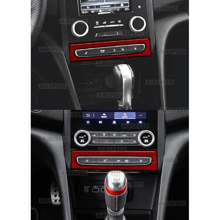 Soft Carbon Fiber Center Console Multi-function Button Frame Sticker For Renault Megane 4 2016 2017 2018 2019 2020 2021-2025