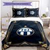 Set Lenzuola Stampato FC Zürich 3 Pezzi Copripiumino Traspirante con Federe Biancheria da Letto Decorativa per Camera da Letto Casa