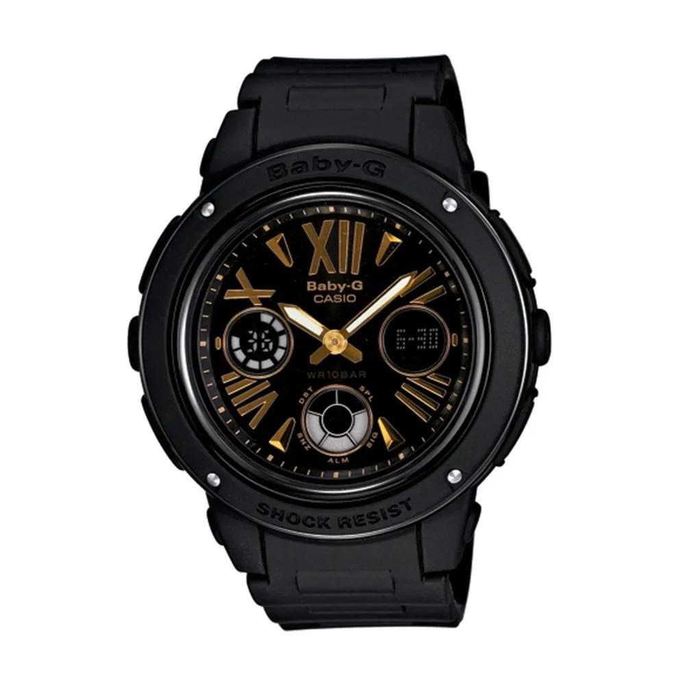 G-SHOCK BABY-G Black Gold Women s Jelly Watch Resin Watch BGA-153-1B