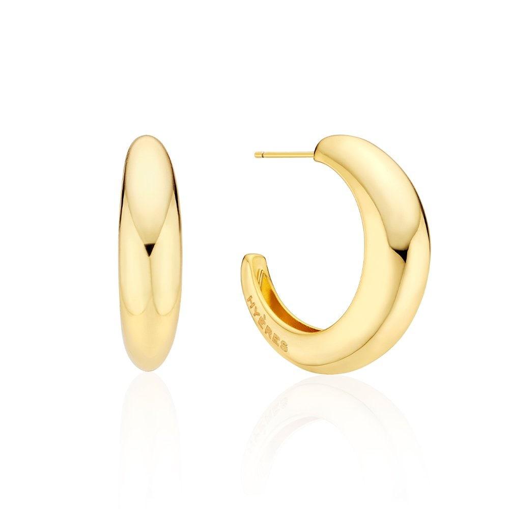 Champagne Full Moon (Y) Big Sicle Earrings Hl2E53216Ybxxx