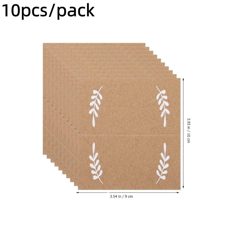 10pcs/pack kraft paper wedding table seat card birthday anniversary celebration party place name cards bouquet message card