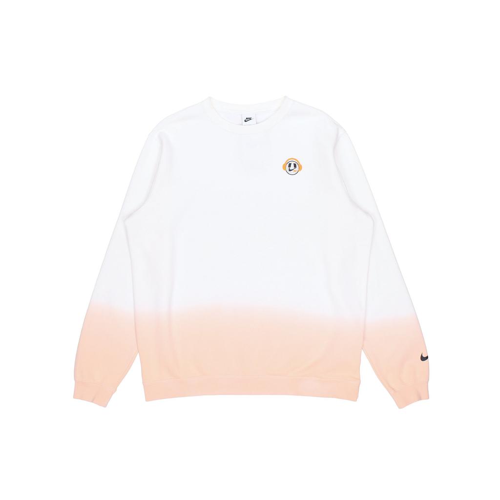 Nike Gradient Print Logo Crew Neck Sweatshirt Men Tops White DO6937-100