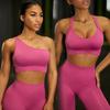 Seamless European and American Yoga Set: Women's Sports Bra & High-Waisted Pants with Long Sleeves