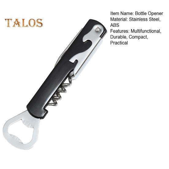 Flaschenöffner, 3-in-1-Design, langlebiger Weinkorkenzieher, Edelstahl-Bieröffner mit Schneider für die Küche zu Hause