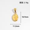 Various 18k Gold Feather Flower Charms Heart Face Pendant  Stainless Steel Diy Jewelry Accessories for Necklace Bracelet Gift