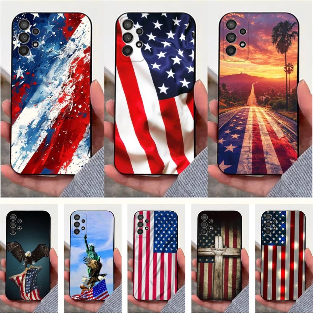 Americans Flag Great Case For Samsung S22,S21,S9,S25,S24,S23,Ultra,FE,S20,S10,Plus,Lite,Soft Silicone Black