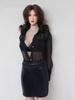 16 Scale Costume Figure, Female, Sexy Chest-Baring Suit, Secretary Outfit, Commuter Miniskirt (Body, Head, Shoes, Etc. Not Included), Black