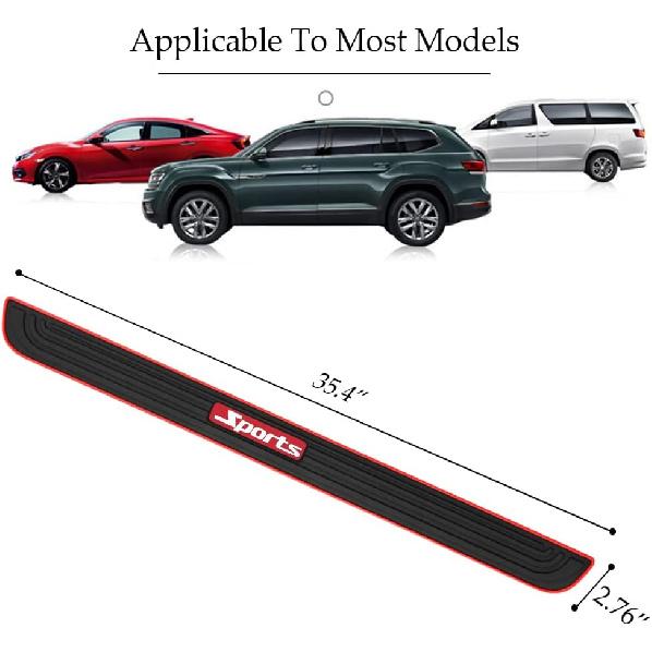Car Rear Bumper Protector Guard, 35.4 * 2.76 Inch Universal Rubber Scratch-Resistant Trunk Door Sill Protector, Scratch-Resistant Rubber Guard, Car