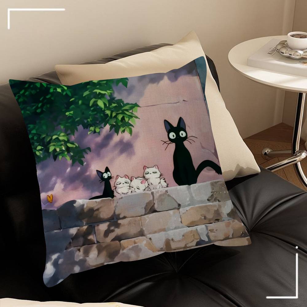 Cushion Cover Polyester Sofa Cushions Decorative Throw Pillows Home Decoration Pillowcover Anime K-Kikis Delivery Service-S