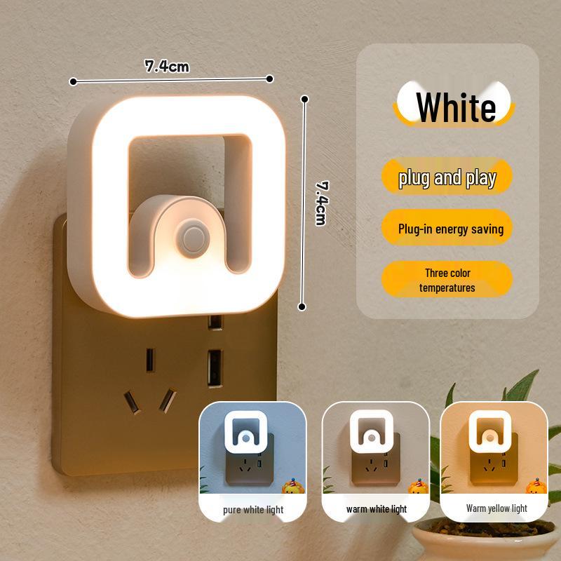 Dimmable LED Night Light: Energy-Saving Plug-In for Bedroom, Sleep, Baby Feeding, Bedside