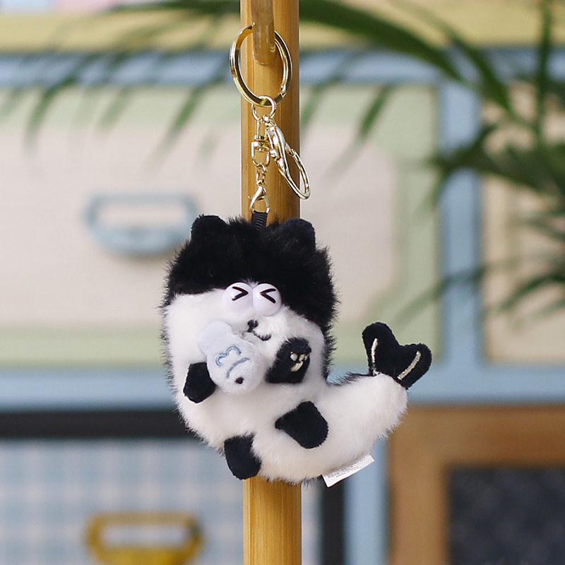 Plush Cat Keychain With Pullout Fish Toy For Kids And Collectors