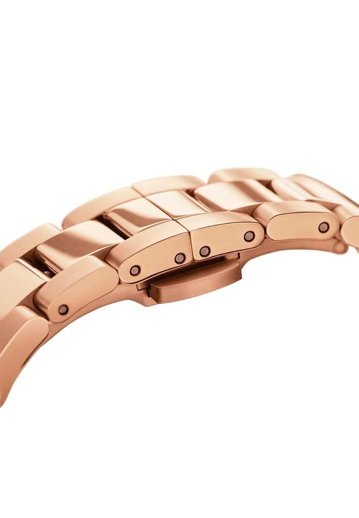 Daniel Wellington Iconic Link 32mm Rose Gold Watch In White