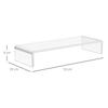 Large Clear Acrylic Perspex Monitor Computer TV Stand Riser Shelf Plinth Display Stand 12mm Thick