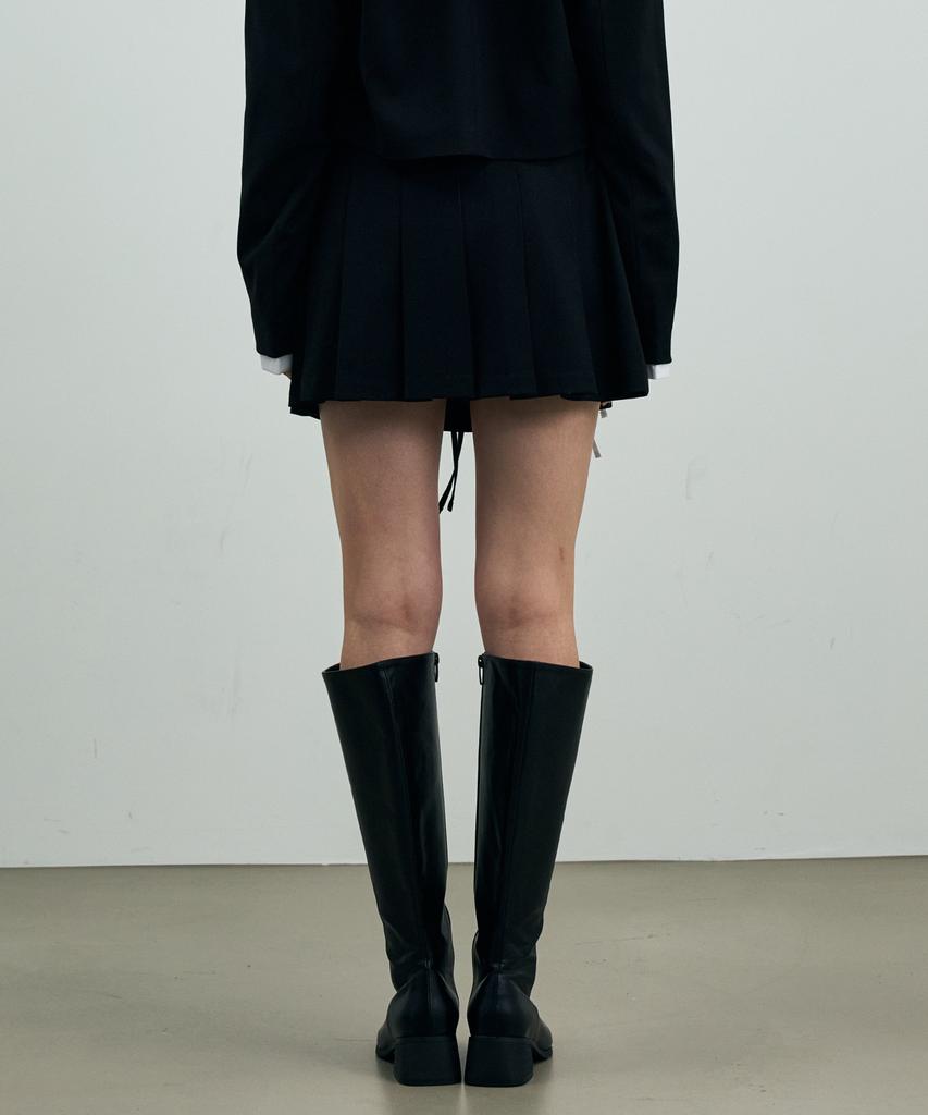 Alikim Mild Pleats Skirt Pants / Black
