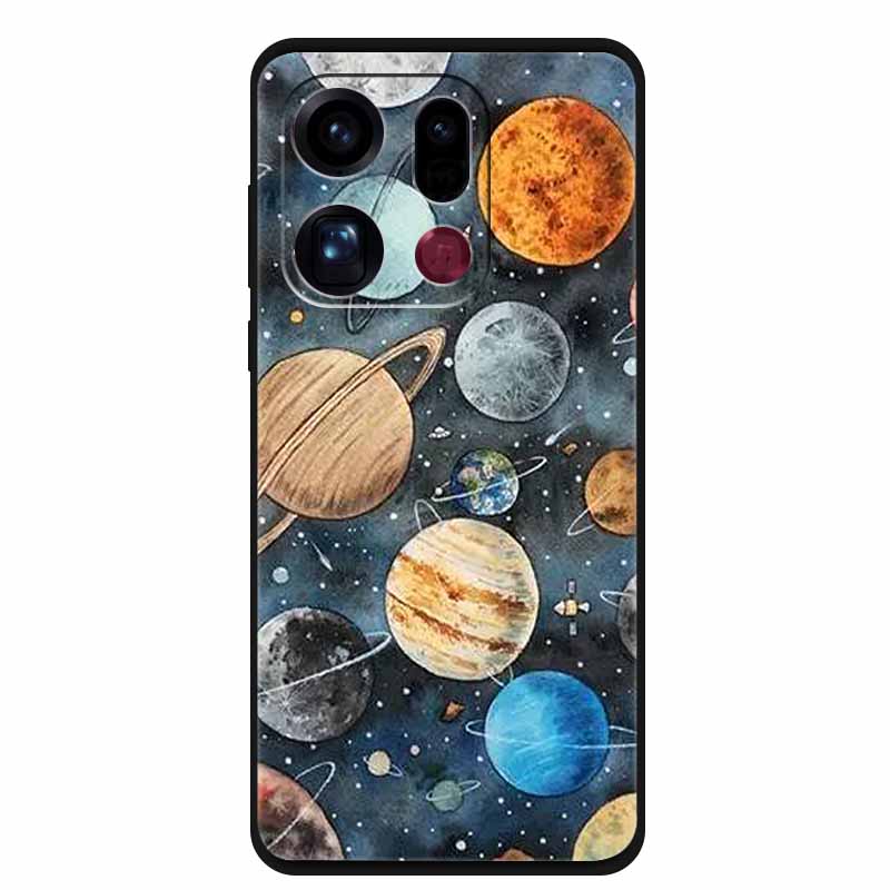 For OPPO Find X9 5G Case Silicone Space Animal TPU Soft Black Cover For OPPO Find X9 Cases FindX9 CPH2797 PLJ110 Cool TPU Cover