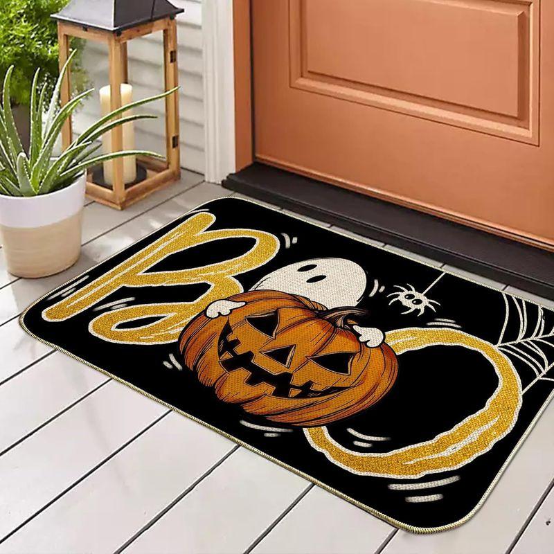 American Style Halloween Welcome Doormat Dirt Resistant Easy To Clean Entryway Rug Holiday Decorative Floor Carpet