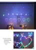 520 LED Lichterketten-Vorhang mit Herzen für den Valentinstag - Große & Kleine Herz-Eiszapfen Blinkende Dekoration