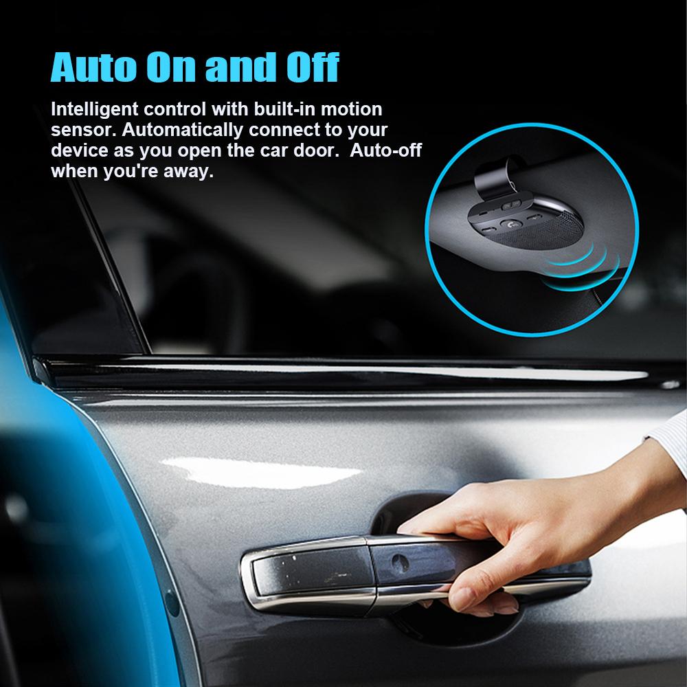 Hands- car speaker, 5.0 speaker with automatic onCelsiusoff for safe driving and dual phone connection