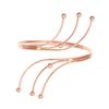 Adjustable Metal Open Bangle Bracelet For Women Fashionable Upper Arm Bracelet Arm Jewelry for Evening Party Banquet