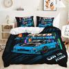 3D Printing Speed Racing Bedding Set King Queen Bed Down Duvet Cover Pillowcase 2/3pcs Men and Boys Teenagers Cover Gift