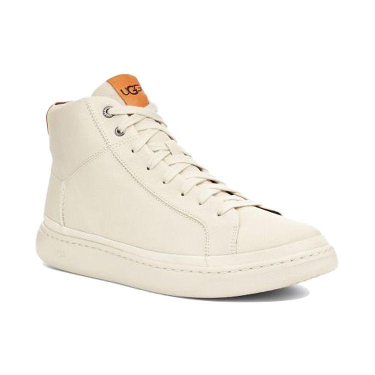 UGG Cali Sheepskin High-Top Lace-Up Casual Sneakers Men Sneakers Beige 1106049-PRC