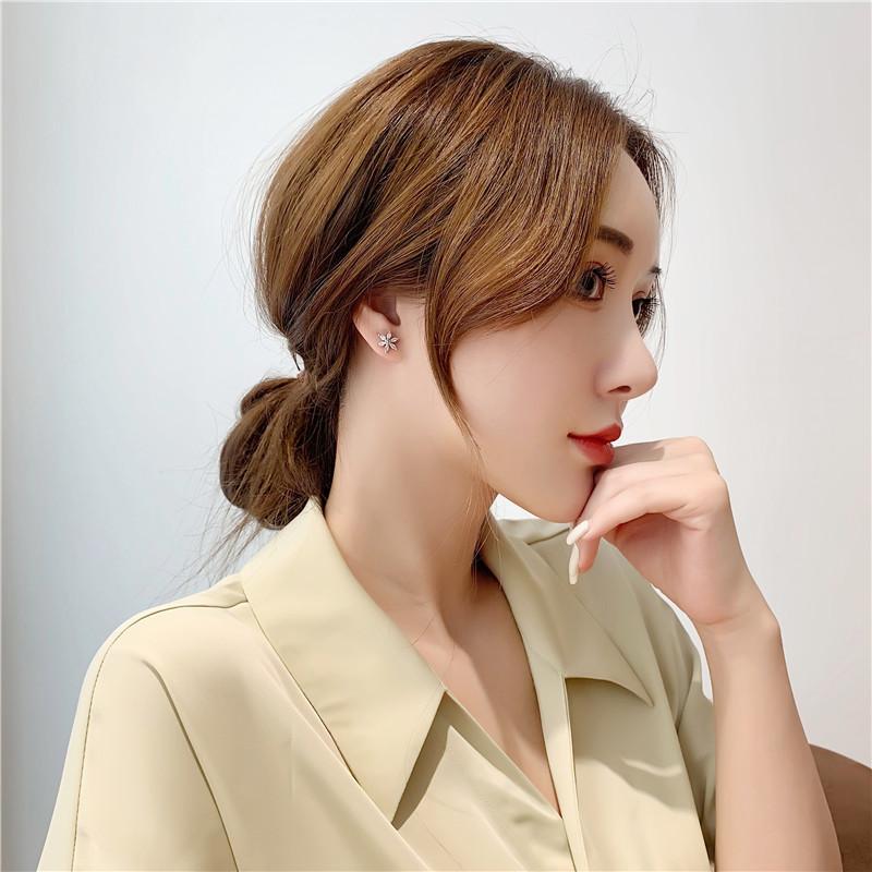 925 Sterling Silver Earrings For Women Round Zircon Earrings Sparkling Party Wedding Jewelry Gift AccessoriesGood Product