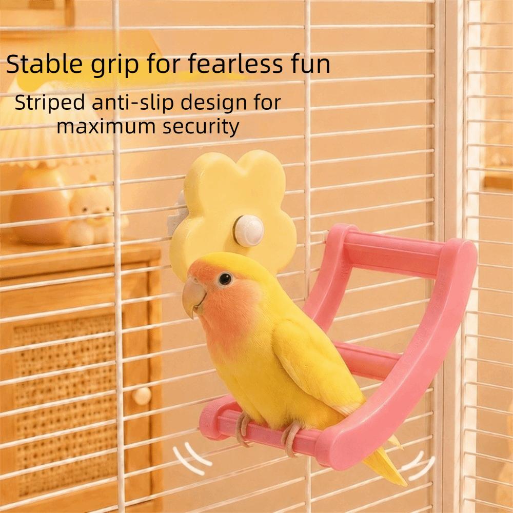 Anti Slip Bird Swing Toys Bite Resistant Climbing Ladder Toy Parrot Stand Wheel Indoor Active Play