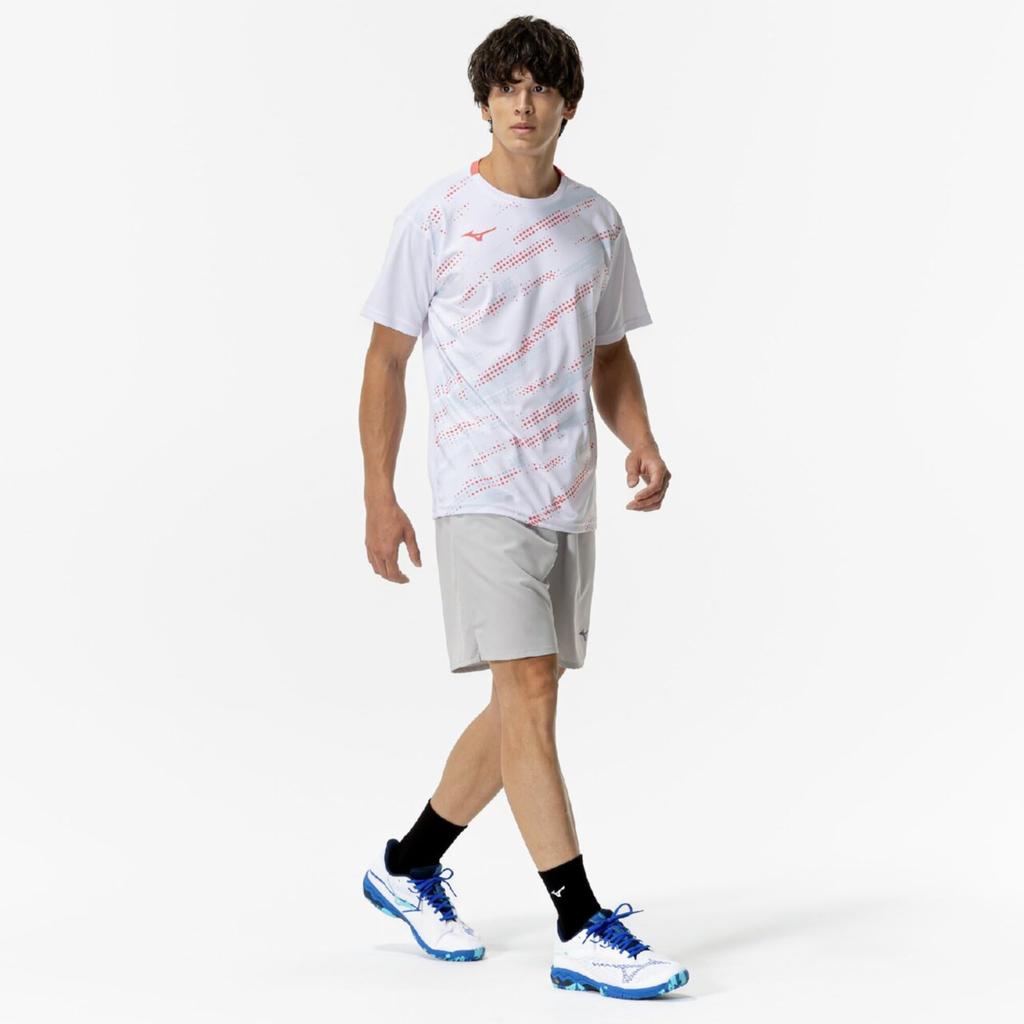 Tennis and Badminton Game Shirt, Moisture-Wicking, Quick-Drying, Dynamotion Fit, Perfect for Club Activities, Unisex, White, Size XS, 62JAC024