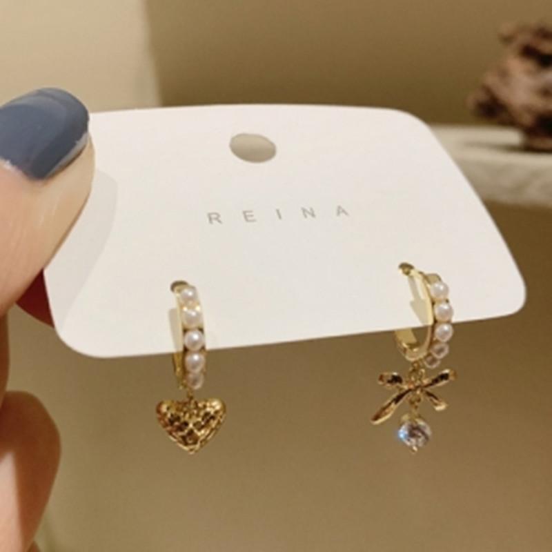 

Дизайнерские серьги-кольца Любовь для женщин, премиальные серьги-клипсы с бриллиантами и бантом, тренд года, ранняя весна