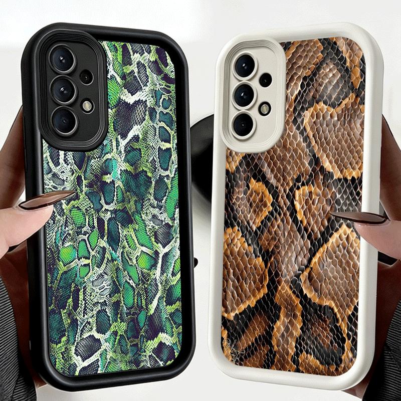 Fashion Snake Skin Pattern Soft Phone Case for Samsung Galaxy A17 A16 A26 A36 A56 A15 A25 A35 A55 A14 A24 A34 A54 A13 A23 A33 A5