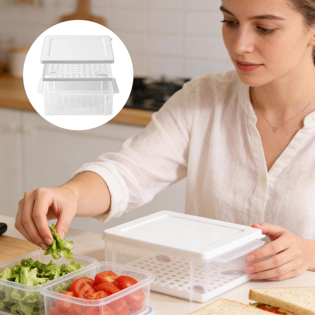 Sandwich Box Storage Box For Toast Leakproof Pantry Container For Salad Fruit Vegetable Freezer Fridge Kitchen Pantry Camping