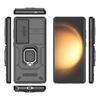 For Samsung Galaxy S25 Ultra Case PC+TPU Kickstand Phone Protector with Lens Cover