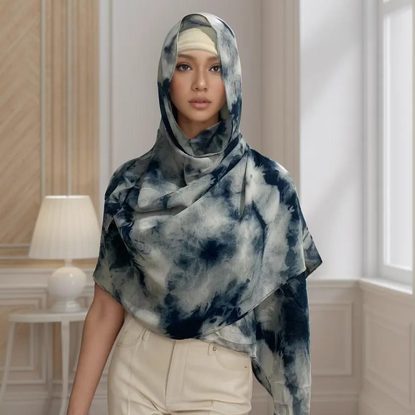 Cotton Doublesided Printed Gradient Scarves For Women Men With Warmth And Sun Protection