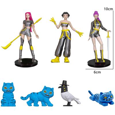 Kpop Demon Hunters Action Figure Toy Derpys Tiger Rumi Mira Zoey Sussy Figurine Doll For Fans Gift