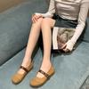 2024 New Summer Mary Jane Shoes Women's Outer Wear Fashion Explosion Doudou Shoes Retro Flat One-word Buckle Single Shoes