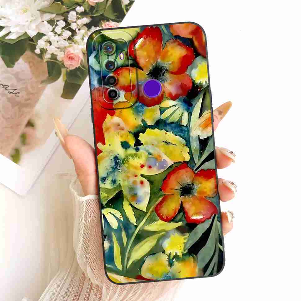 For Oppo Realme 5 Case Soft Silicone Stylish Butterfly Phone Cases For Realme 5 Realme5 RMX1911 RMX1919 Case Cover Bumper