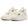 Air Jordan 4 Retro Metallic Gold Moteriški sportbačiai Kreminiai Buriniai Juodi AQ9129-170