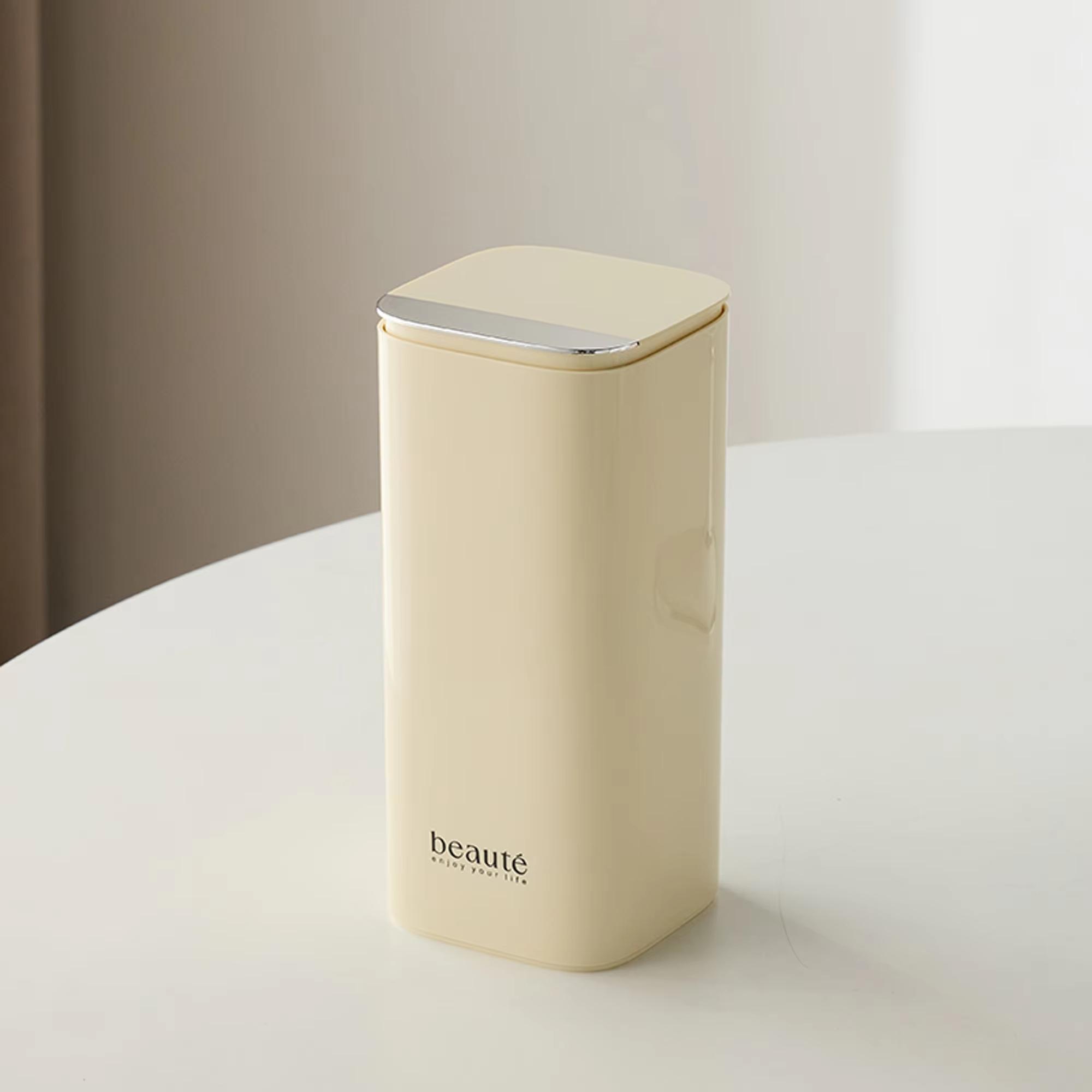 

1 шт. Автоматическая поднимающаяся коробка для хранения косметики, настольное хранение от пыли, ведро для хранения кистей для макияжа, карандашей для бровей, подводок для глаз, органайзер для макияжа