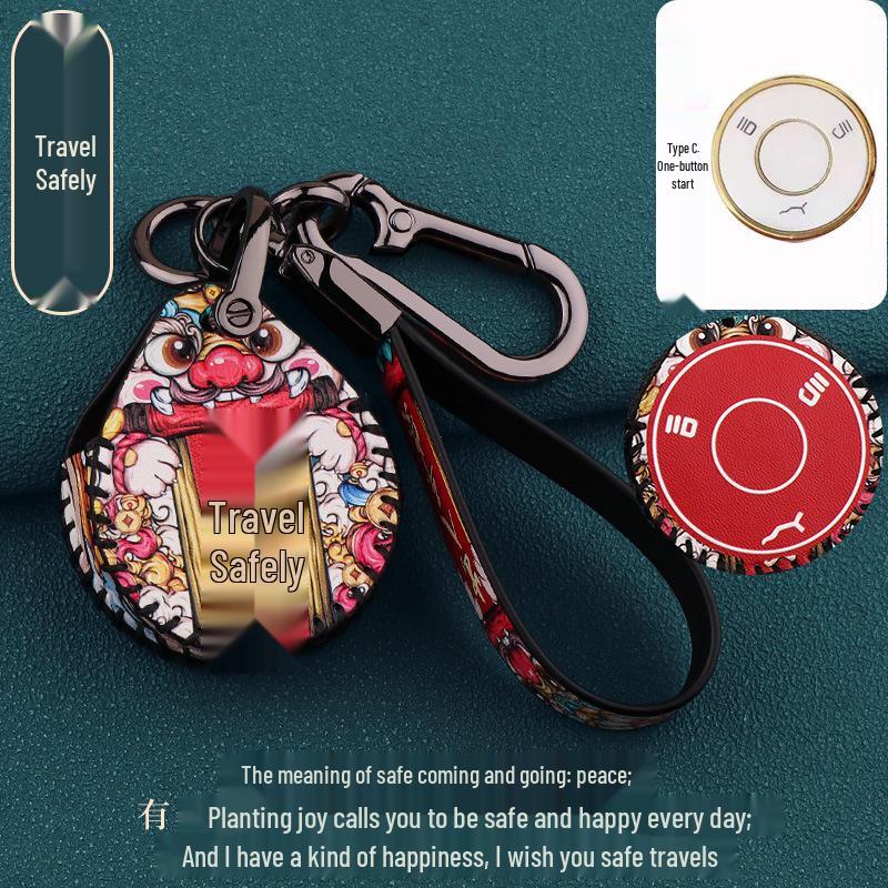 Neta U2 Leather Key Case for 2023 Model: Round Remote Control Protective Cover