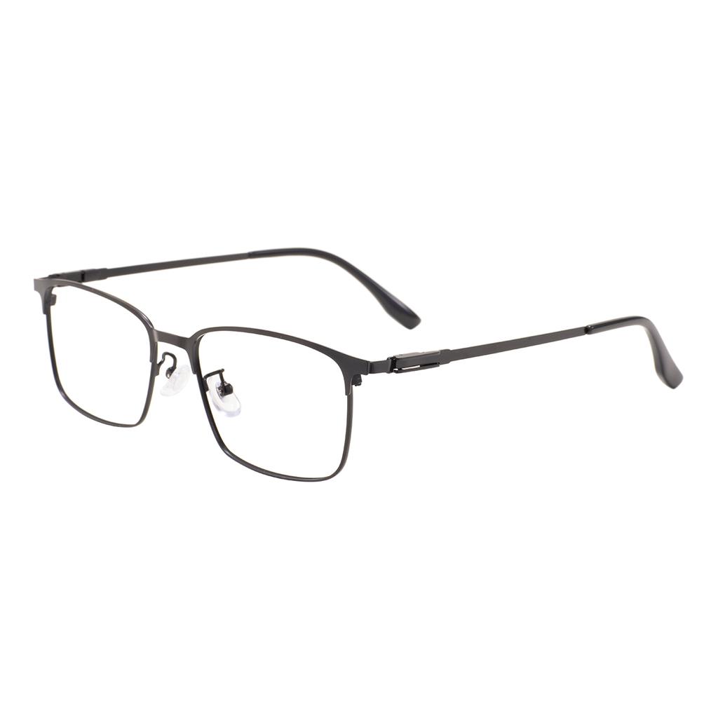 Men Metal Large Full Rim Rectangle Clear Eyeglasses Frame With Distinctive And Timeless Design For Optical Prescription Lens