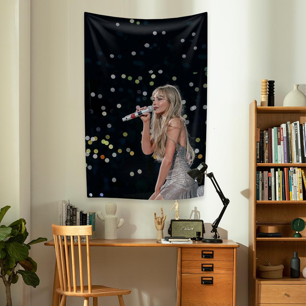 American Pop Singer Sabrinas Tapestry Carpenters Home Decor Wall Hanging Bedroom Dormitory Background Cloth Concert Banner