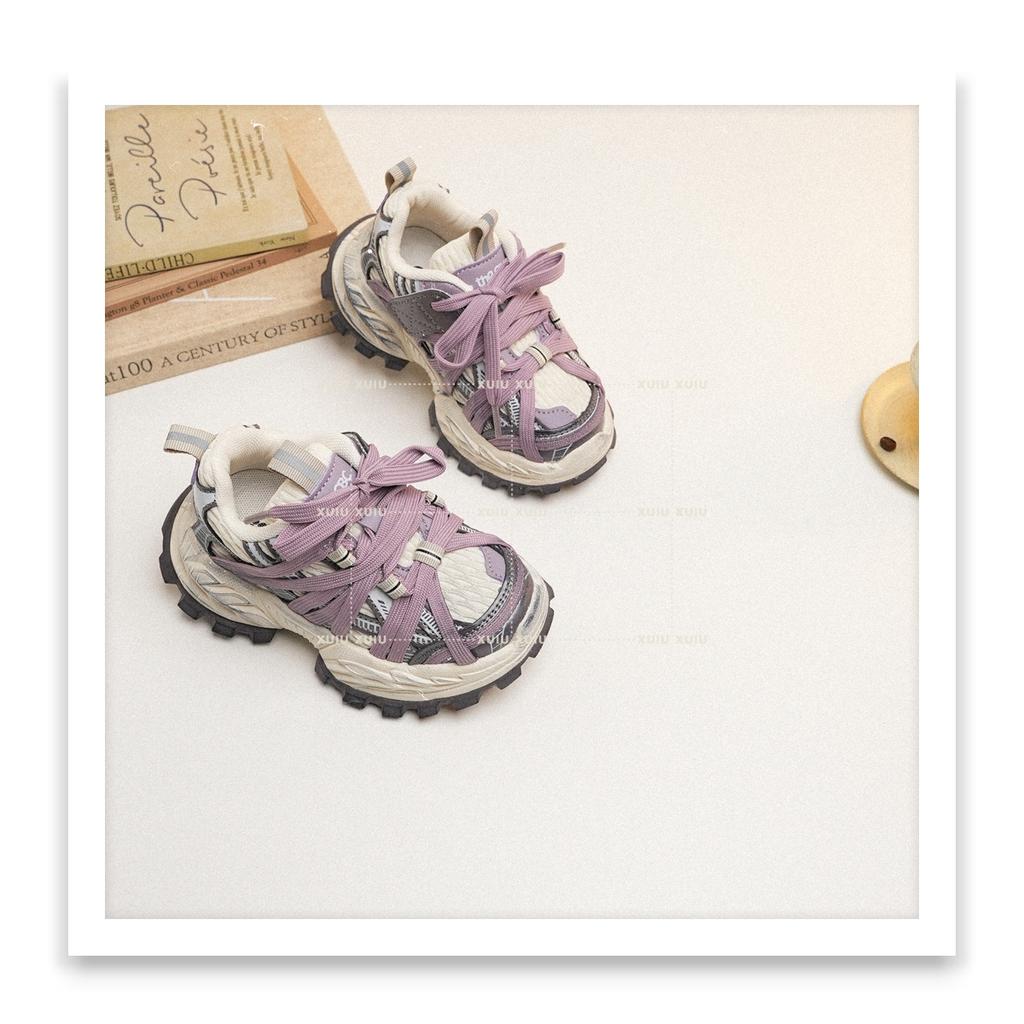 XSHX "Paris Spider Web" Retro-Kinder-Papa-Sportschuhe Frühling und Herbst Doppelnetz Jungen und Mädchen [Schuhe aus Wenzhou]