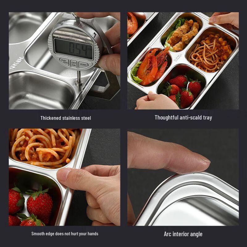 Anmu 304 Edelstahl 5-Fach Lunchbox mit Deckel