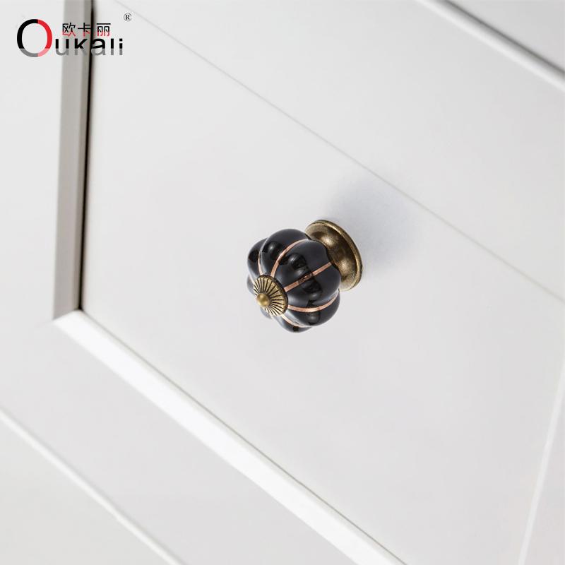 Ebay Good Sale Cheap Pumpkin Shape Colorful Red Pull Kids Furniture Dresser Tea Table Drawer Kitchen Cabinet Knobs